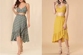  Summer Essentials: Wrap skirt and crop top set