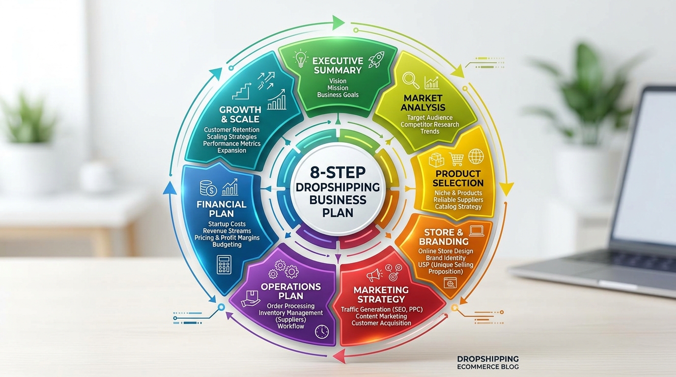 Business Plan Sections Diagram