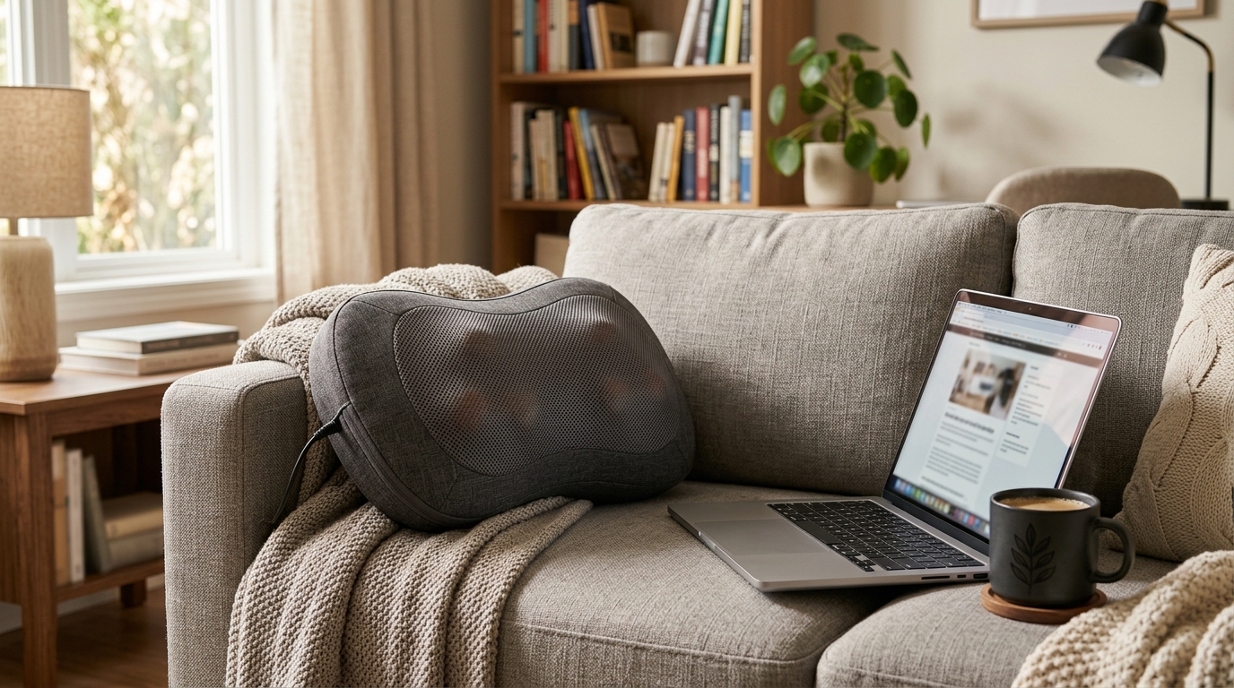 Heated neck and back massage pillow for dropshipping