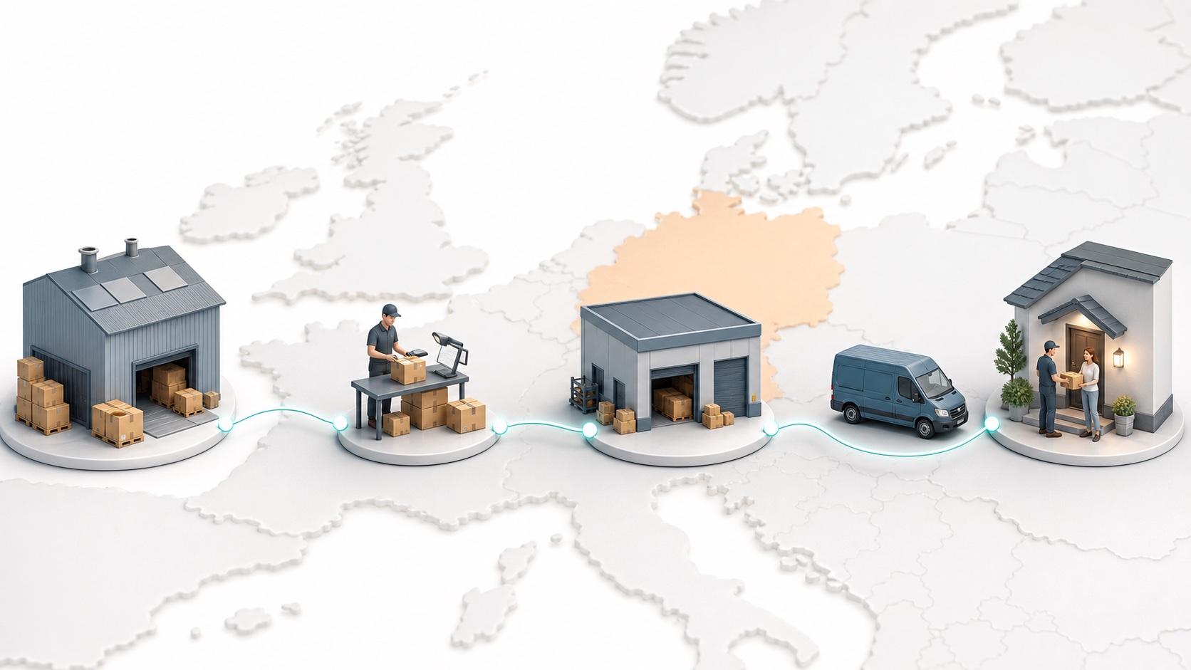 German and EU dropshipping fulfilment supply chain