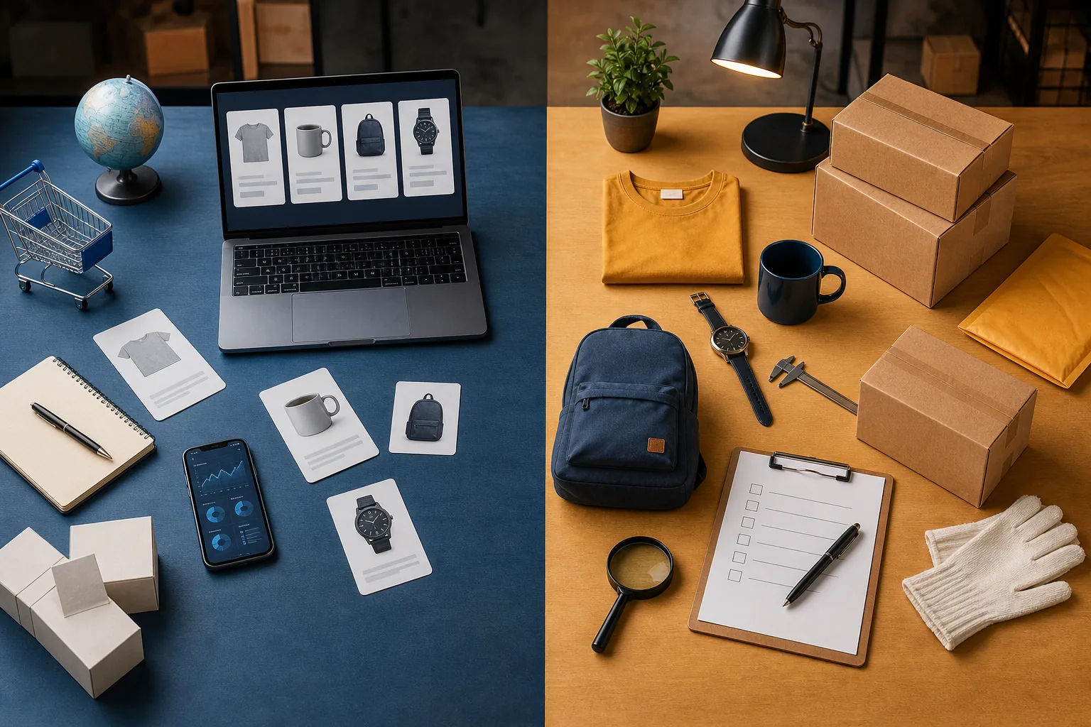 Comparison of two dropshipping fulfillment workflows