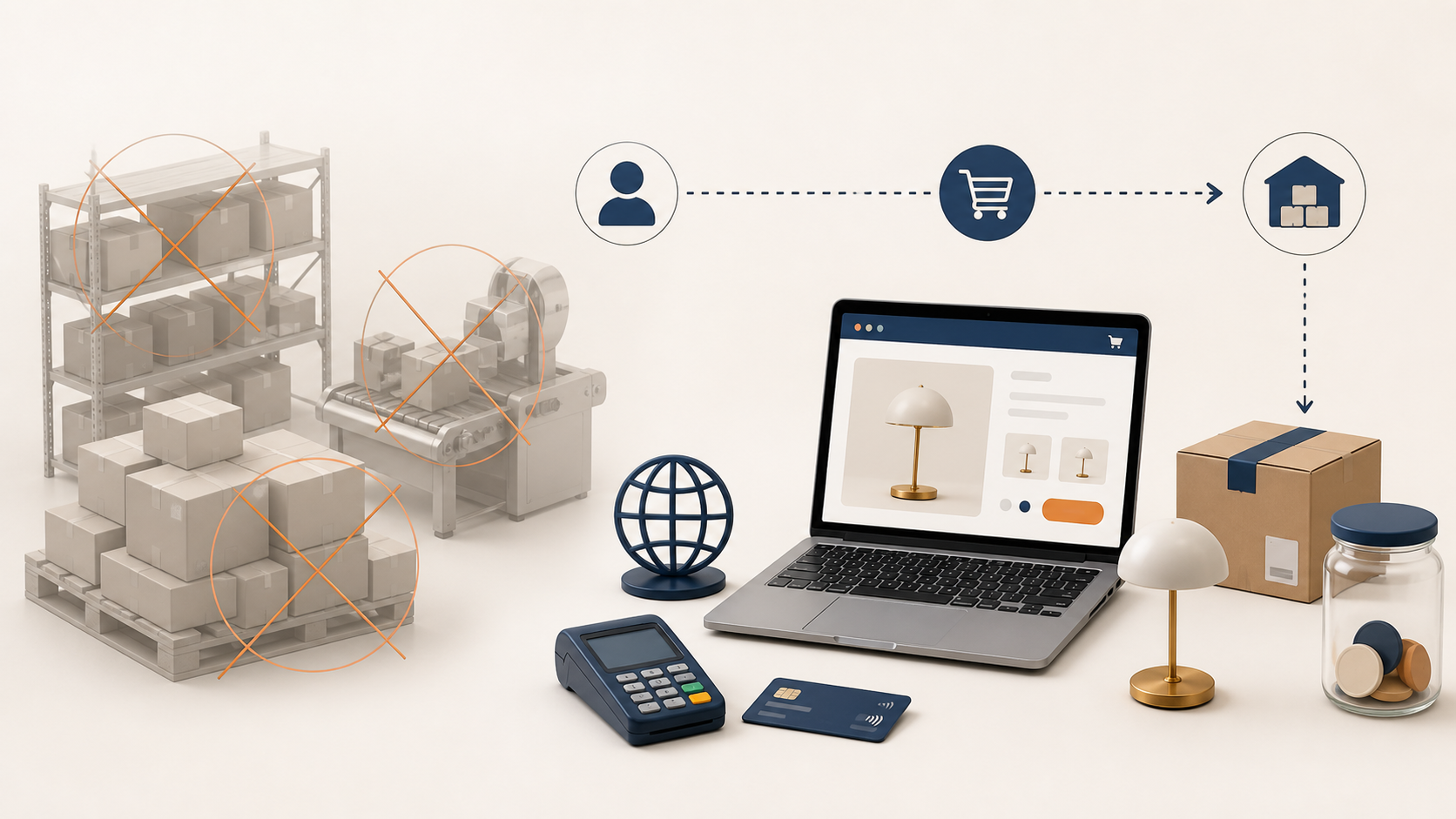 A visual comparison of avoidable inventory costs and essential online store expenses